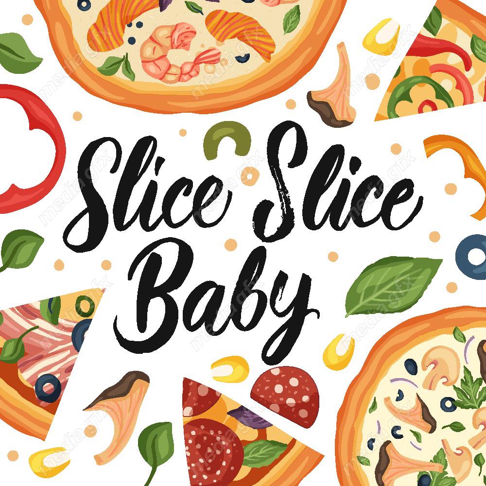 وکتور پوستر پیتزا و فست فود MV001611