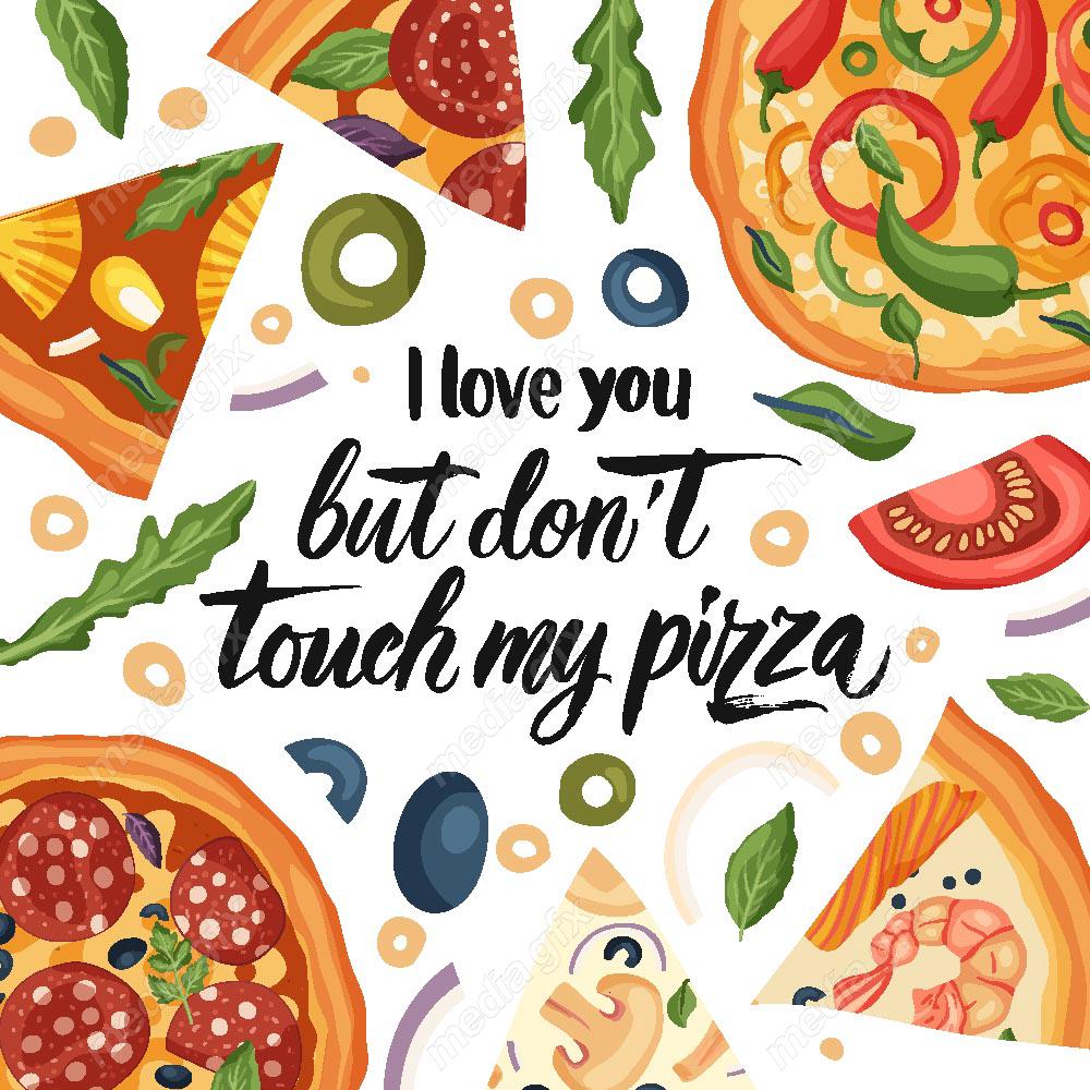 وکتور پوستر پیتزا و فست فود MV001614