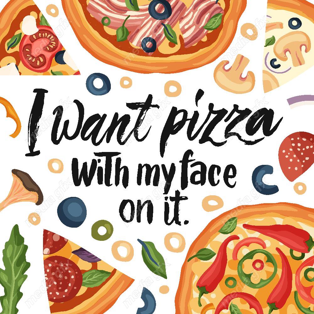 وکتور پوستر پیتزا و فست فود MV001615