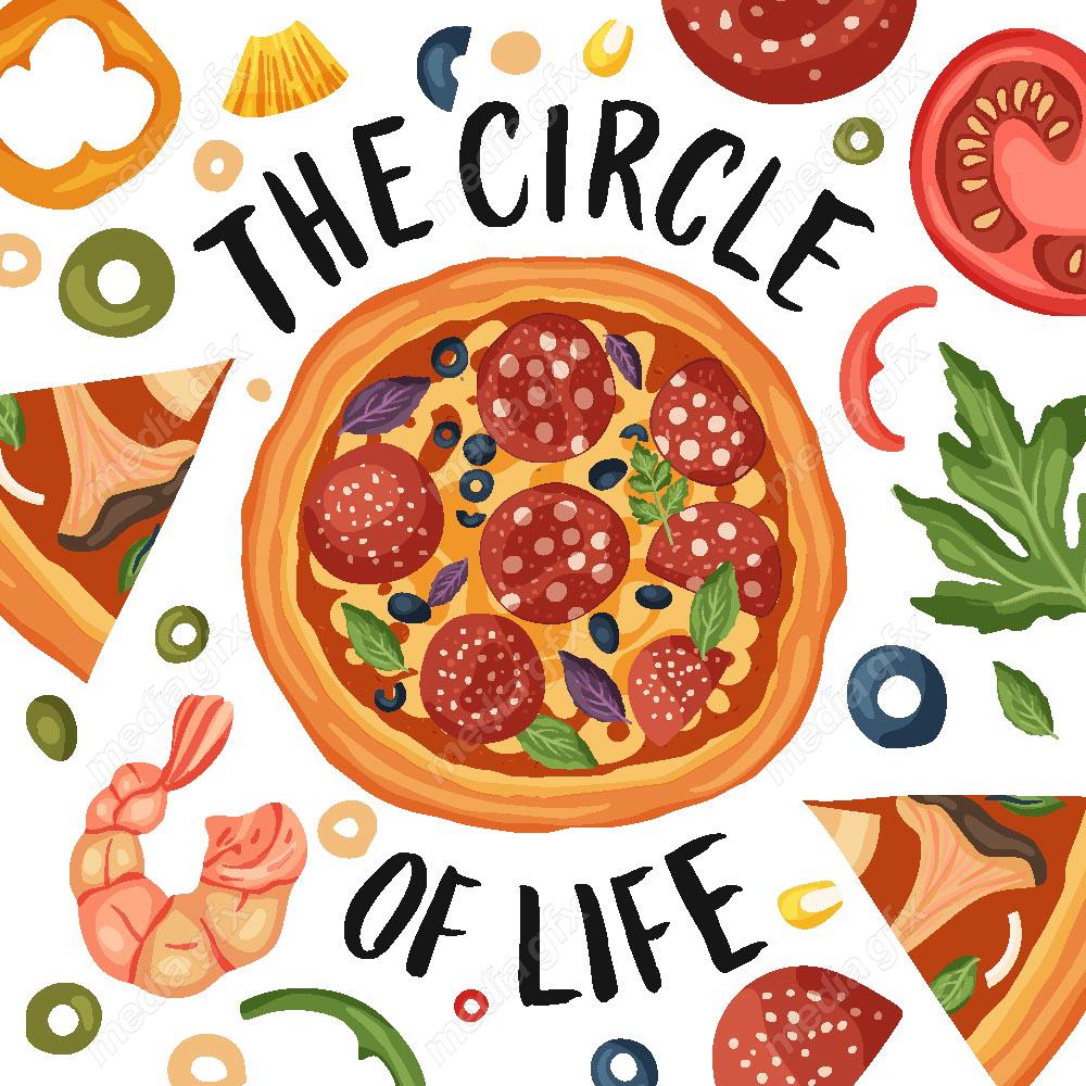 وکتور پوستر پیتزا و فست فود MV001618