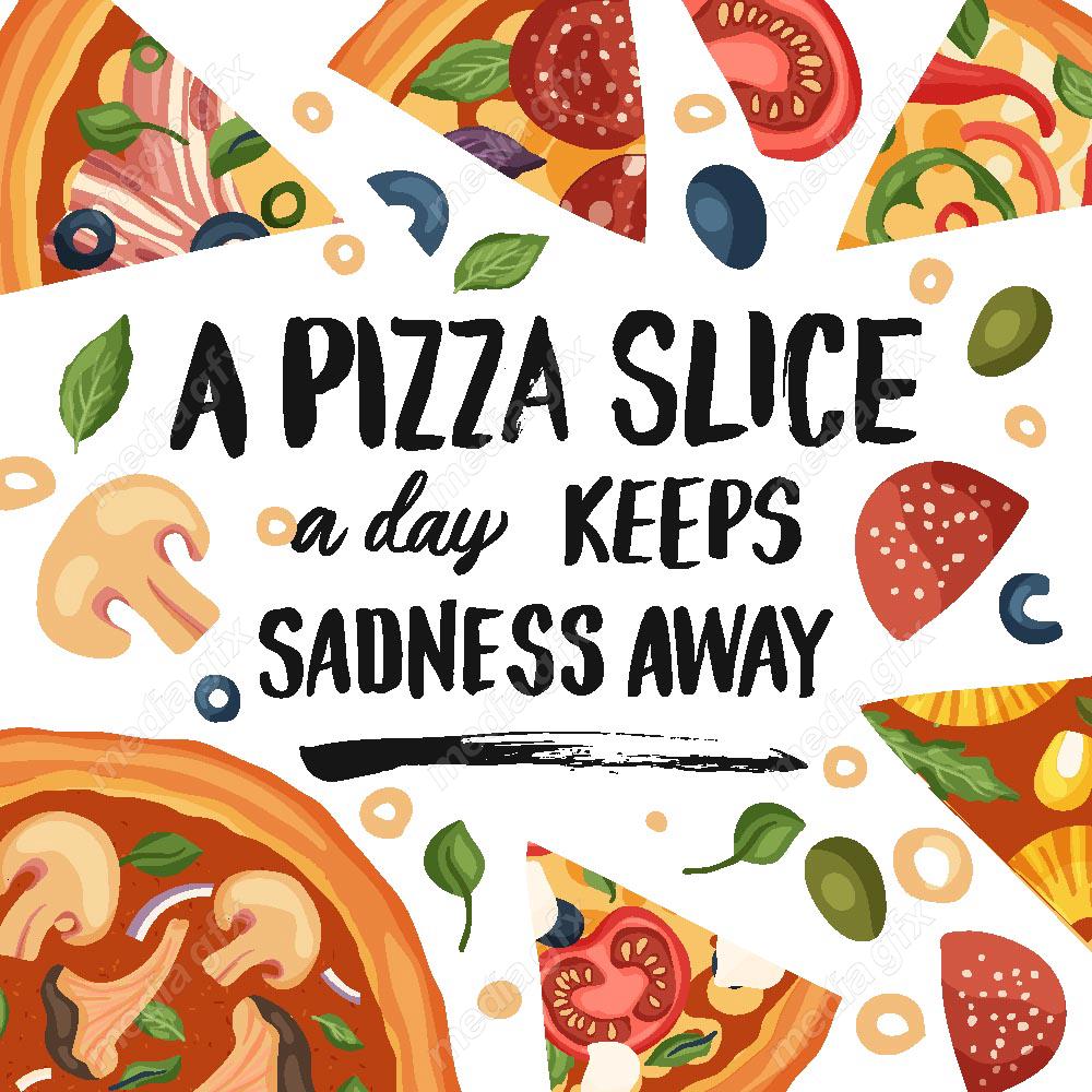 وکتور پوستر پیتزا و فست فود MV001619