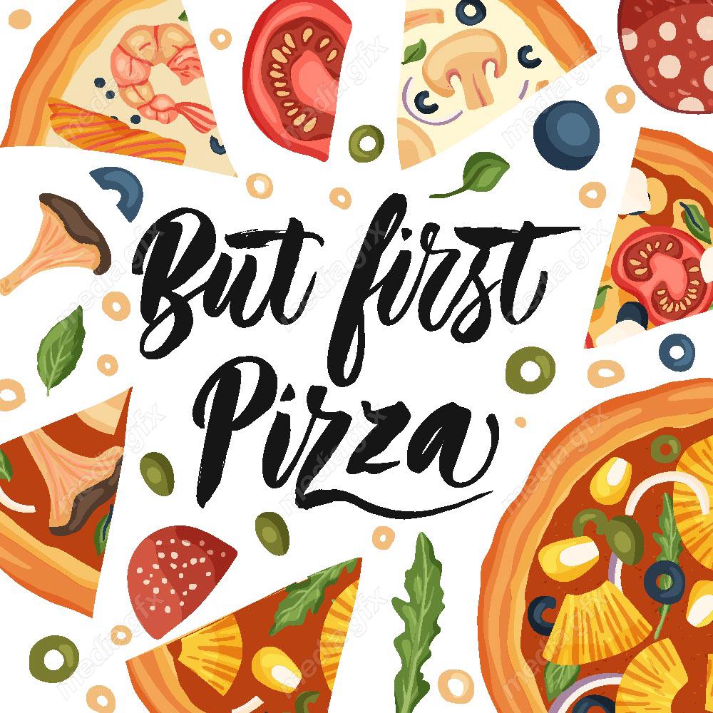 وکتور پوستر پیتزا و فست فود MV001620