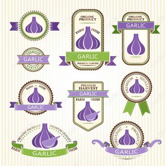 وکتور لیبل سبزیجات MV001627