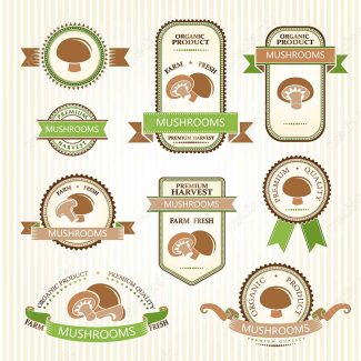 وکتور لیبل سبزیجات MV001628