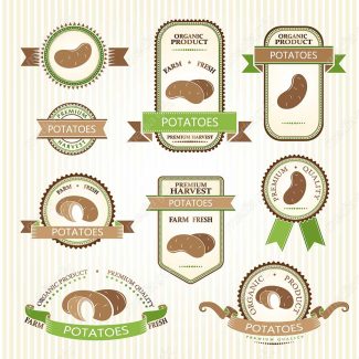 وکتور لیبل سبزیجات MV001631