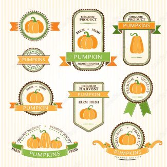 وکتور لیبل سبزیجات MV001632