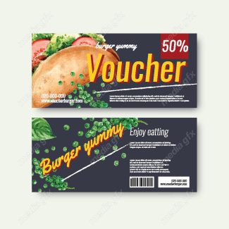 وکتور بنر و لیبل فست فود، پیتزا، سیب زمینی وهمبرگر MV001638