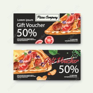 وکتور بنر و لیبل فست فود، پیتزا، سیب زمینی وهمبرگر MV001640