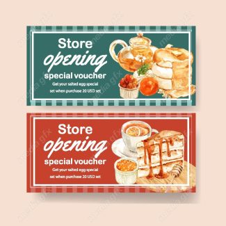 وکتور بنر و لیبل شیرینی فروشی و شیرینی خانگی MV001648