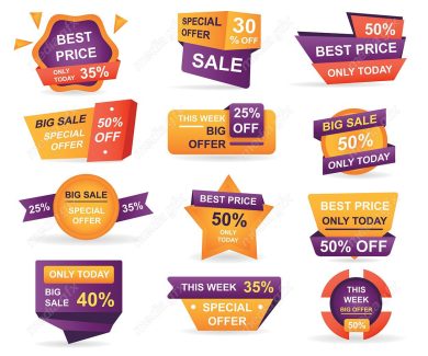 وکتور برچسب و لیبل تخفیف ویژه و  شگفت انگیز MV001651
