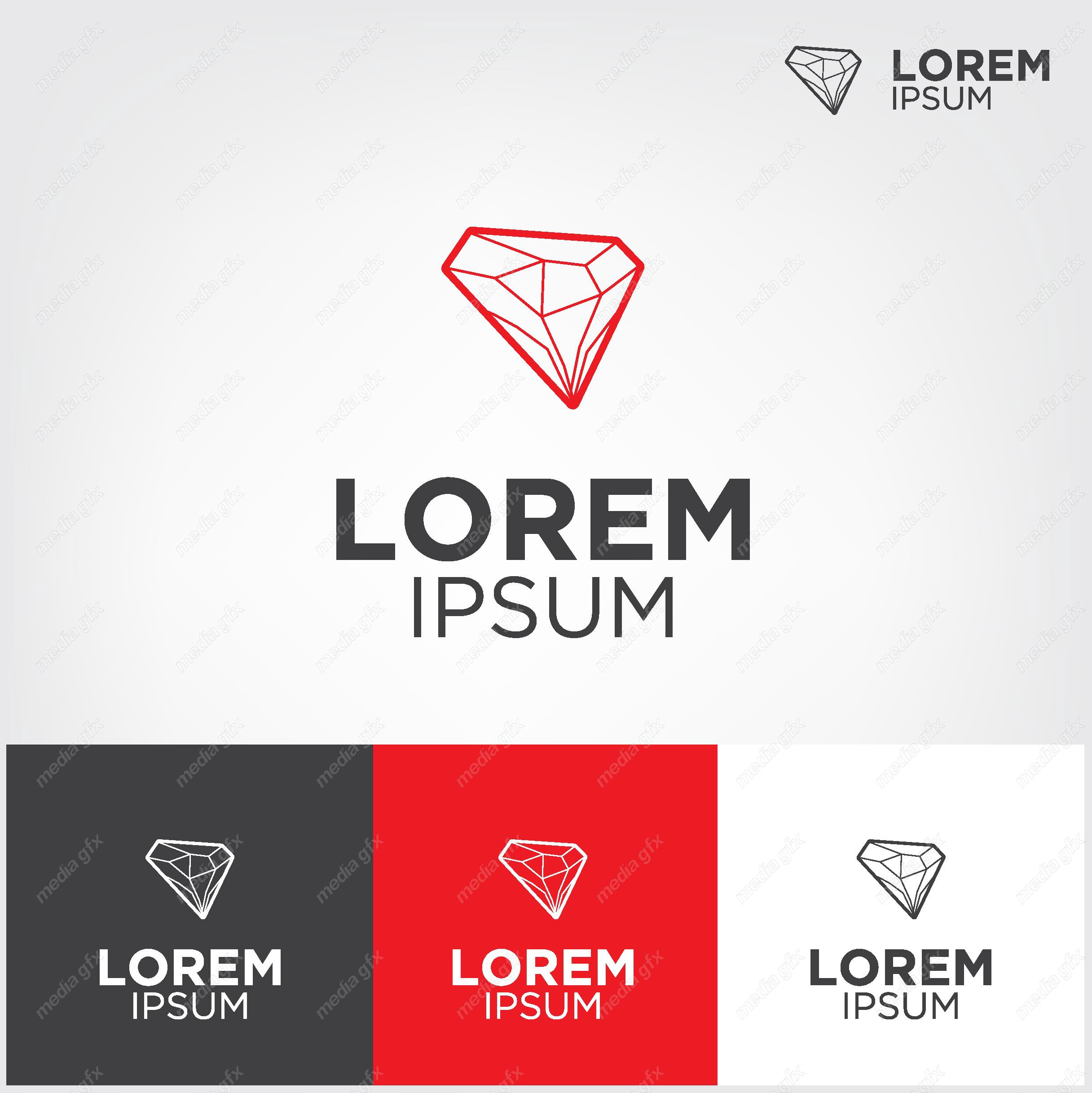 وکتور لوگوی الماس و طلا و جواهر MV001669