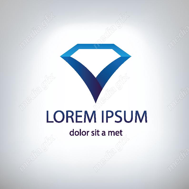 وکتور لوگوی الماس و طلا و جواهر MV001671