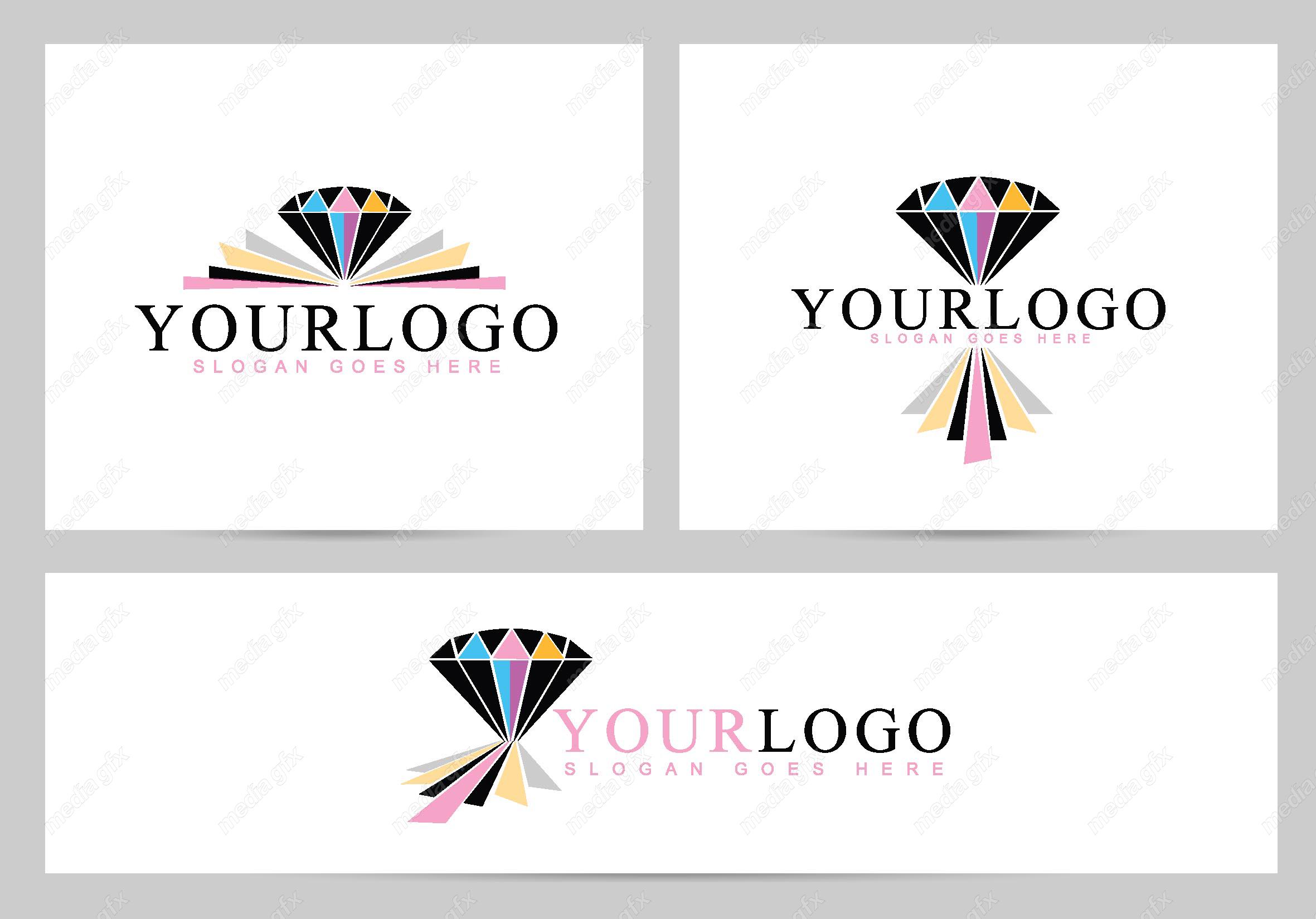 وکتور لوگوی الماس و طلا و جواهر MV001676