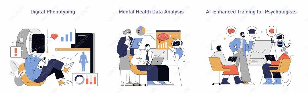وکتور هوش مصنوعی و روانشناسی، روانپزشکی و روان درمانی MV001703