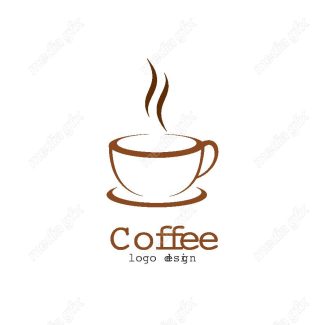 وکتور طرح لوگوی فنجان قهوه و چای و دانه ی قهوه MV001787