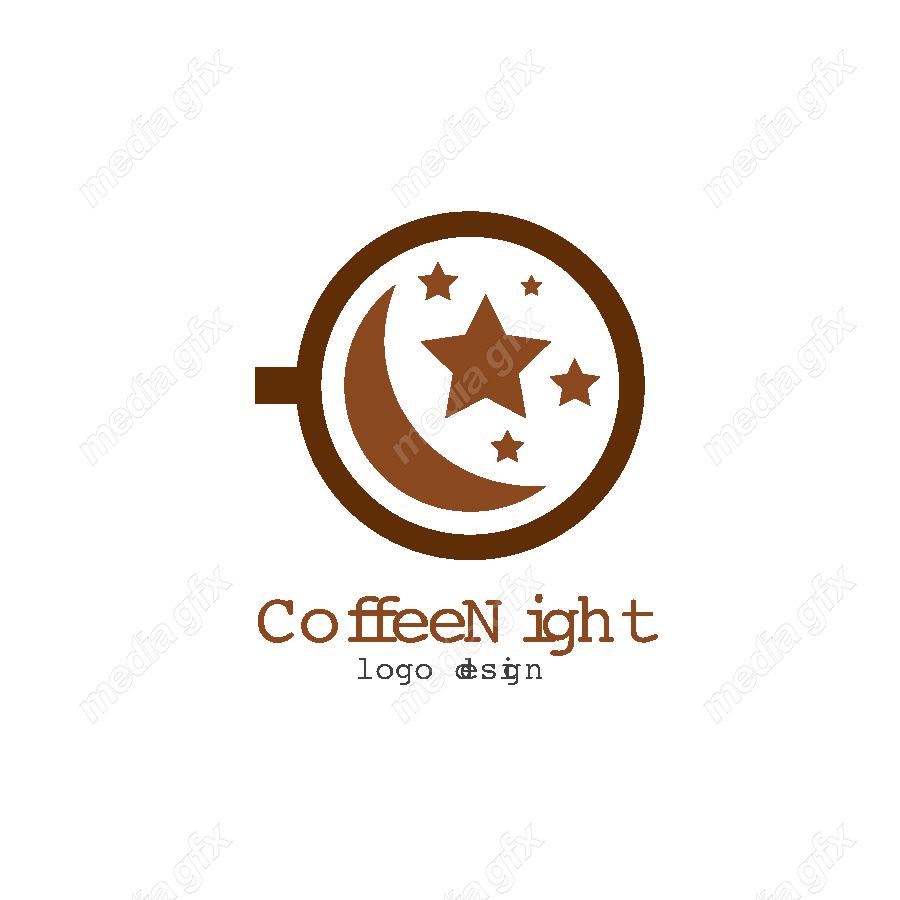 وکتور طرح لوگوی فنجان قهوه و چای و دانه ی قهوه MV001792