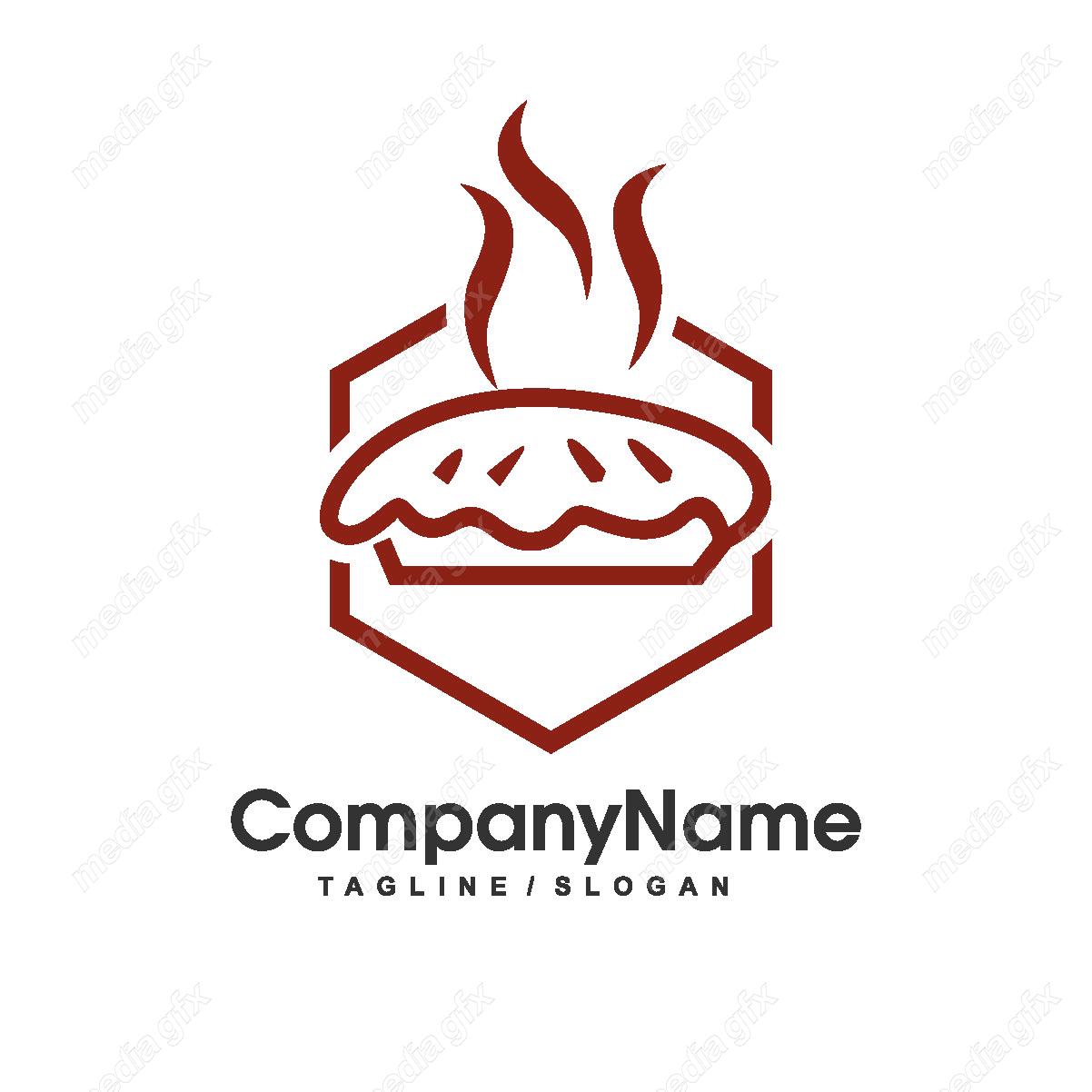 وکتور طرح لوگوی نان و شیرینی پزی MV001808