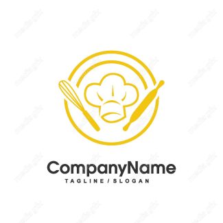 وکتور طرح لوگوی نان و شیرینی پزی MV001812