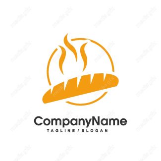 وکتور طرح لوگوی نان و شیرینی پزی MV001813