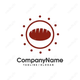 وکتور طرح لوگوی نان و شیرینی پزی MV001814