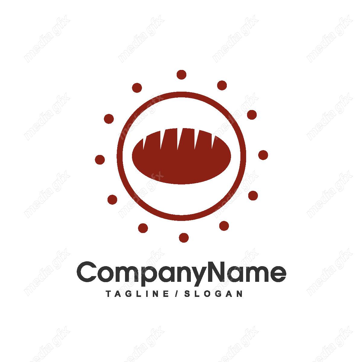 وکتور طرح لوگوی نان و شیرینی پزی MV001814