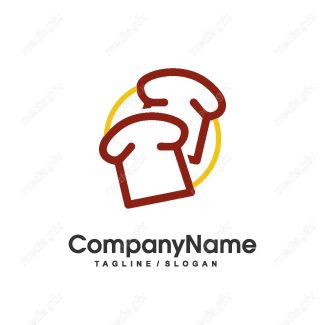 وکتور طرح لوگوی نان و شیرینی پزی MV001816