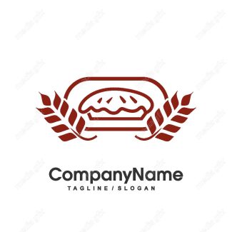 وکتور طرح لوگوی نان و شیرینی پزی MV001818