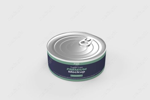 موکاپ تن ماهی پس زمینه سفید لایه باز MP001819