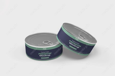 موکاپ تن ماهی پس زمینه سفید لایه باز MP001824