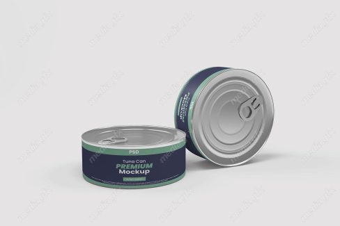 موکاپ تن ماهی پس زمینه سفید لایه باز MP001828