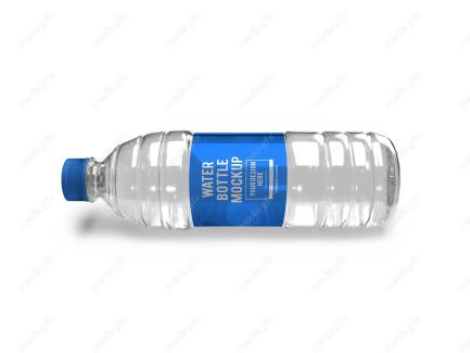موکاپ بطری آب معدنی کوچک لایه باز پس زمینه سفید MP001832