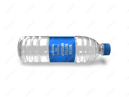 موکاپ بطری آب معدنی کوچک لایه باز پس زمینه سفید MP001835