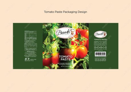 وکتور طرح لایه باز لیبل کنسرو رب گوجه فرنگی MV001922