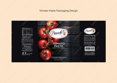 وکتور طرح لایه باز لیبل کنسرو رب گوجه فرنگی MV001924