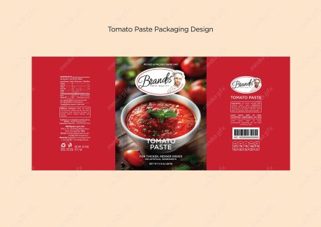 وکتور طرح لایه باز لیبل کنسرو رب گوجه فرنگی MV001928