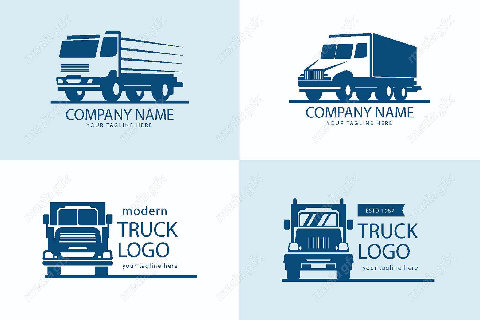 وکتور لوگوی کامیون و ماشین سنگین و حمل بار MV000569