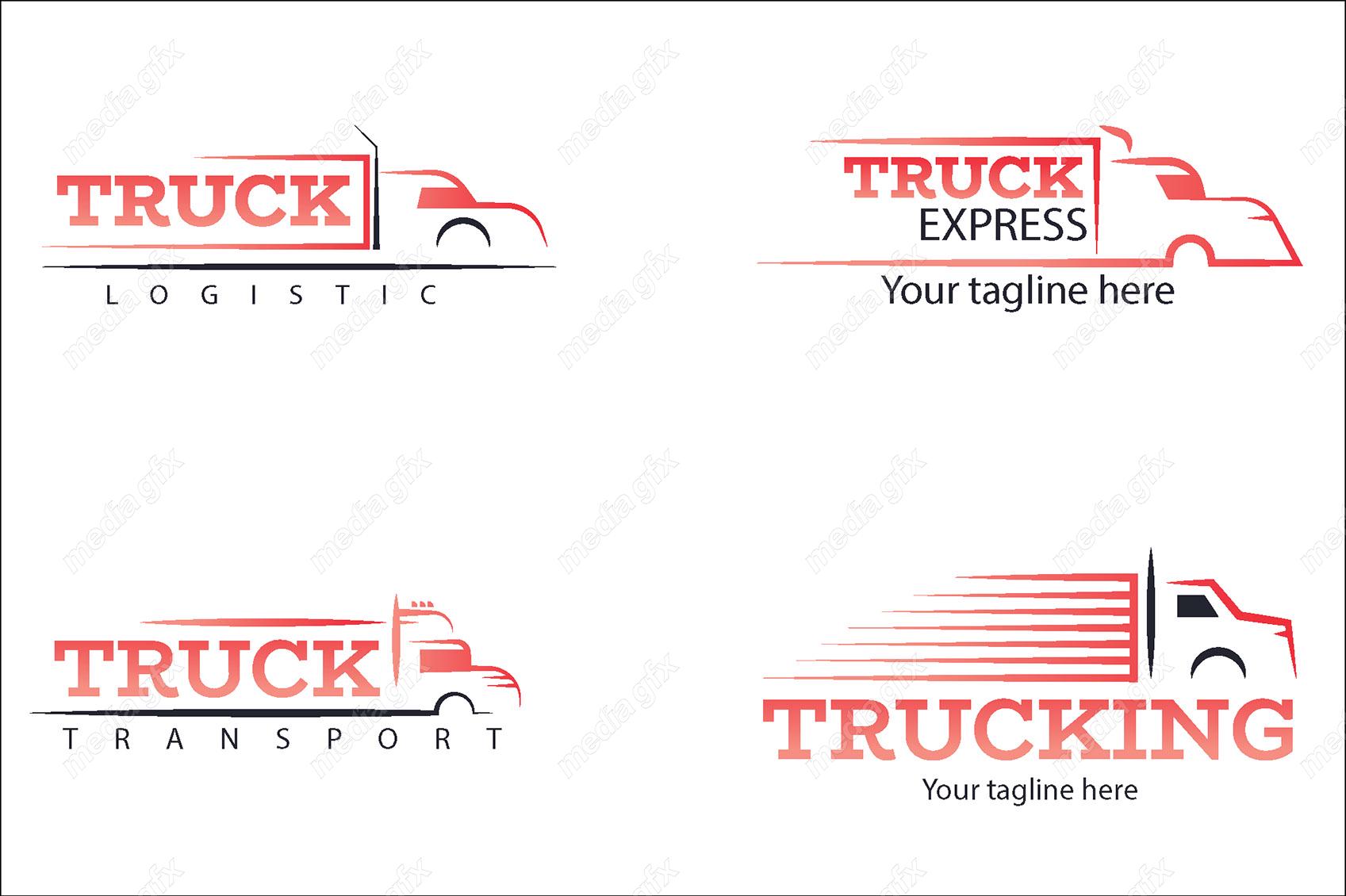 وکتور لوگوی کامیون و ماشین سنگین و حمل بار MV000571