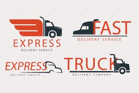 وکتور لوگوی کامیون و ماشین سنگین و حمل بار MV000572