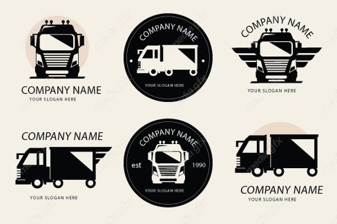 وکتور لوگوی کامیون و ماشین سنگین و حمل بار MV000573