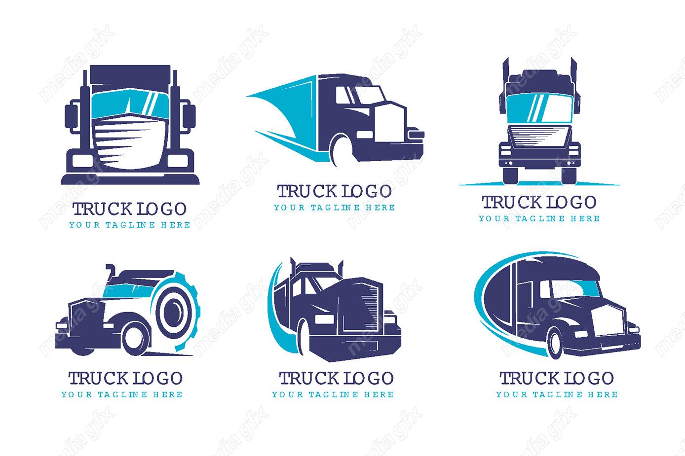 وکتور لوگوی کامیون و ماشین سنگین و حمل بار MV000575