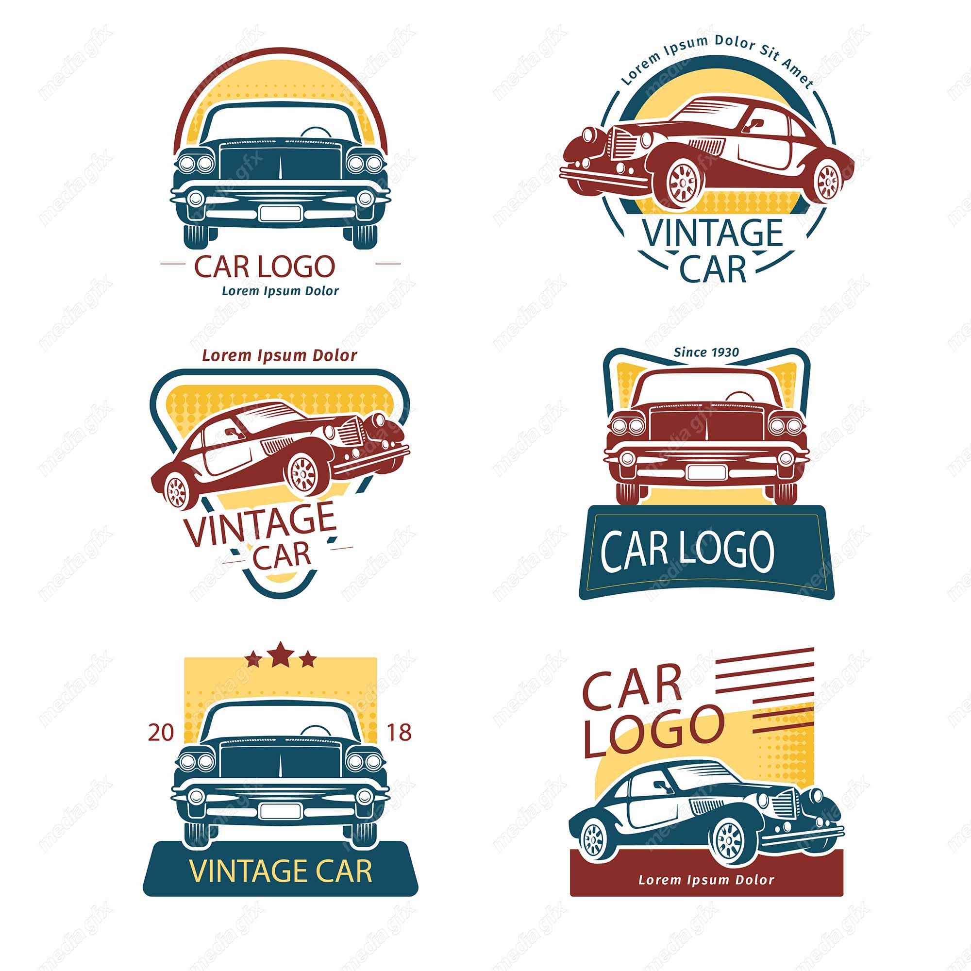 وکتور لوگوی ماشین های کلاسیک و قدیمی MV000578