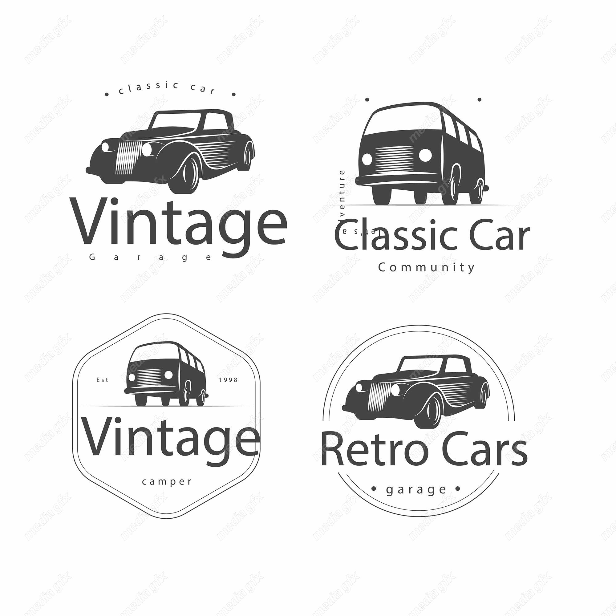 وکتور لوگوی ماشین های کلاسیک و قدیمی MV000579