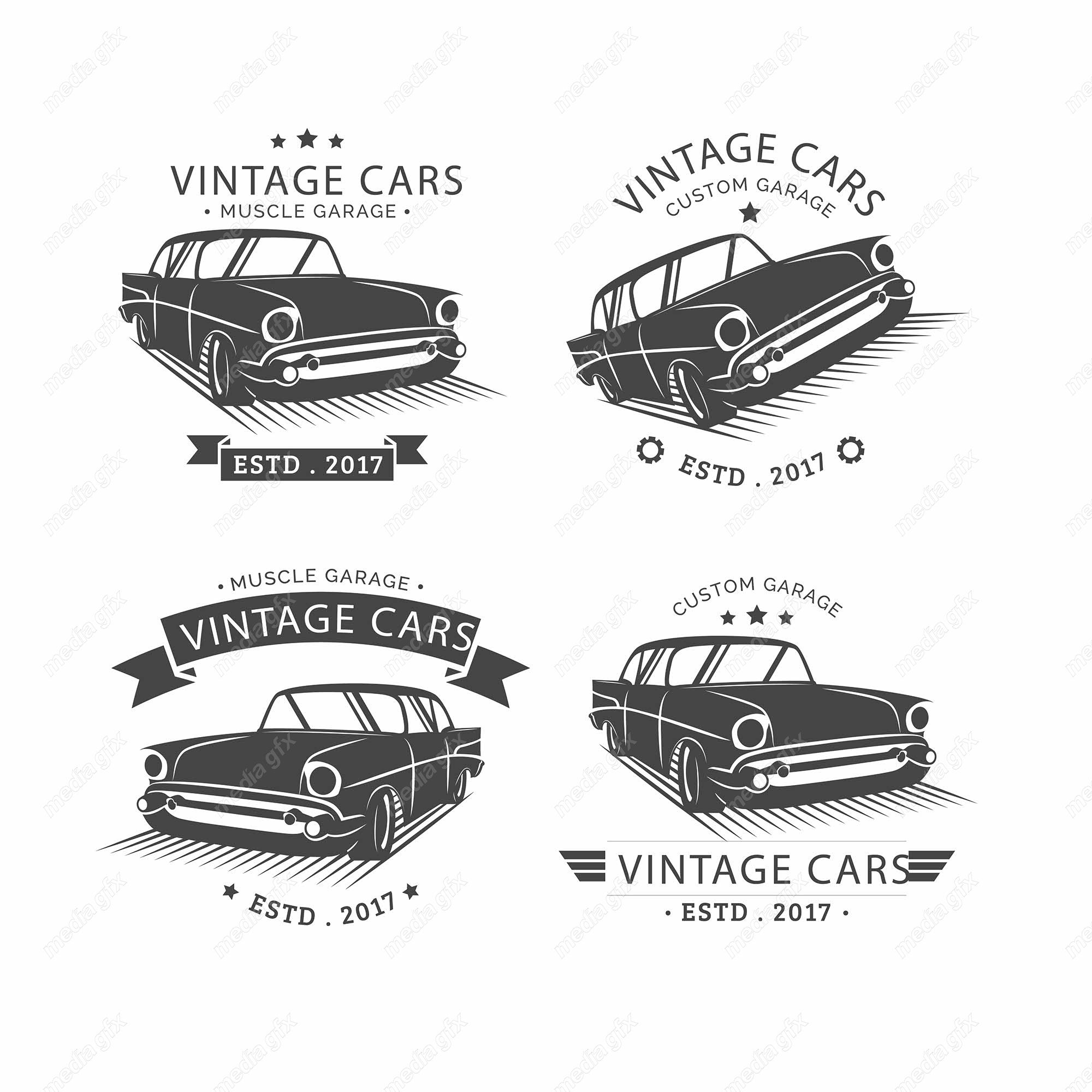 وکتور لوگوی ماشین های کلاسیک و قدیمی MV000580