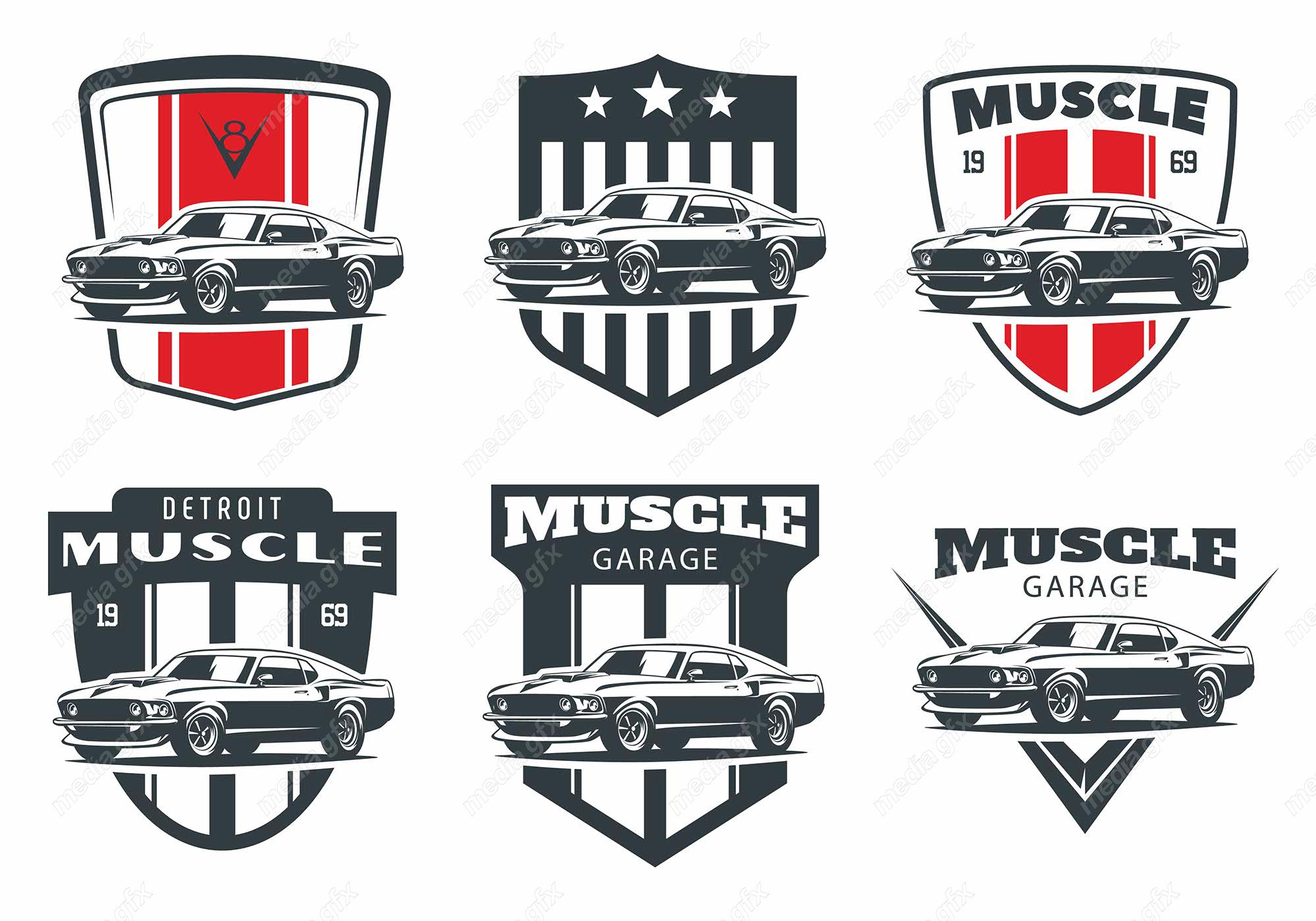 وکتور لوگوی ماشین های کلاسیک و قدیمی MV000582