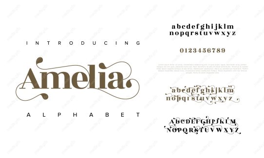 تایپ فیس  فونت سریف Amelia برای ایلاستریتور MV000588