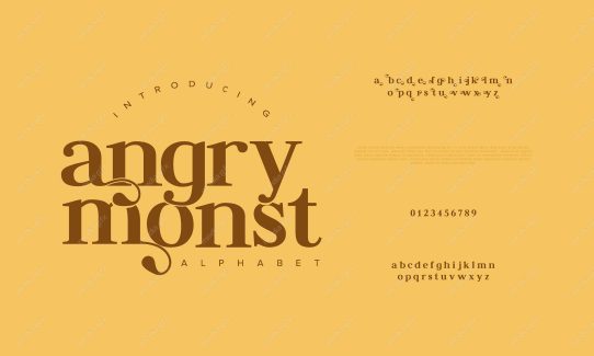 تایپ فیس  فونت سریف Angrymonst برای ایلاستریتور MV000590