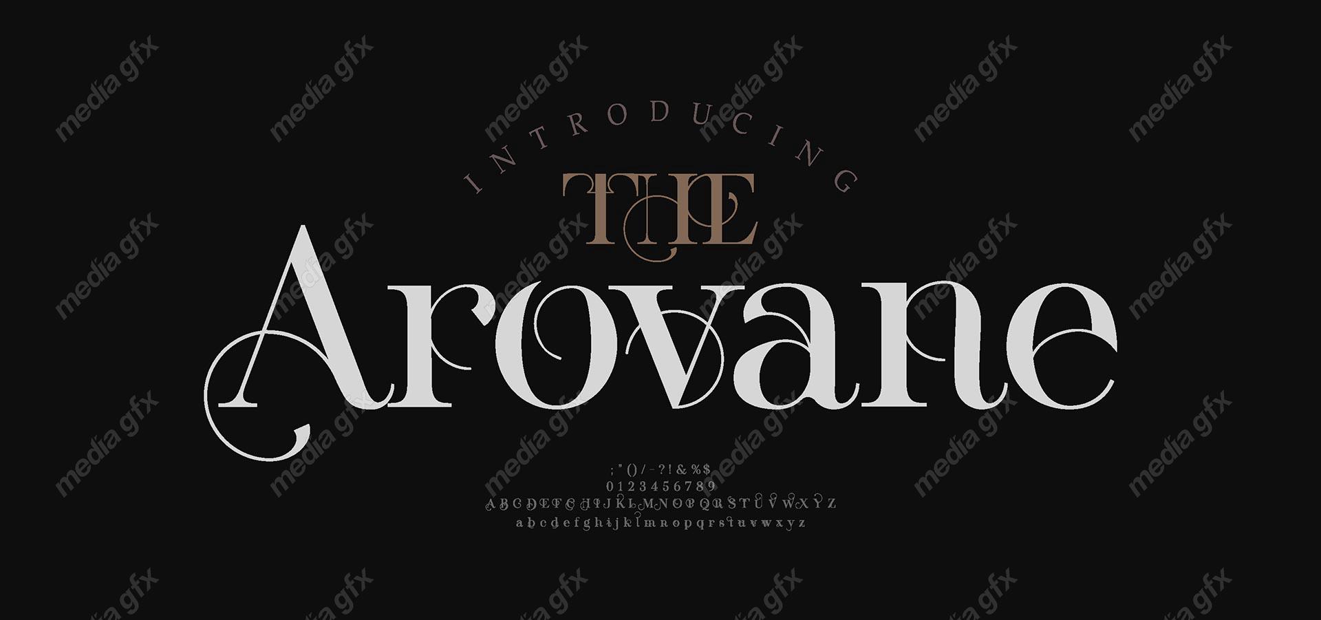 تایپ فیس  فونت سریف Arovane برای ایلاستریتور MV000591