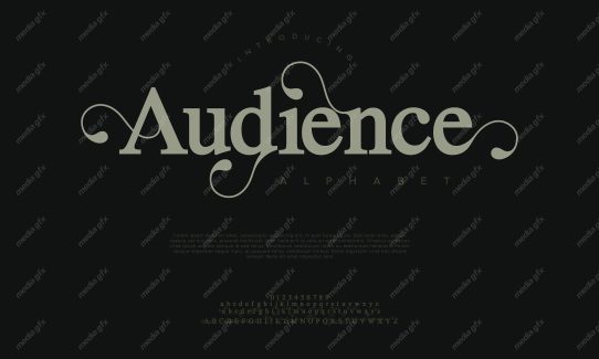 تایپ فیس  فونت سریف Audience برای ایلاستریتور MV000593