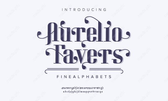تایپ فیس  فونت سریف Aurelio برای ایلاستریتور MV000594