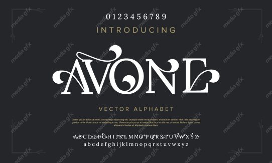 تایپ فیس  فونت سریف Avone برای ایلاستریتور MV000596